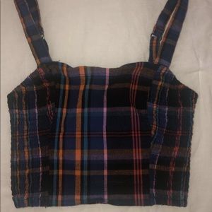 tight colorful plaid croptop